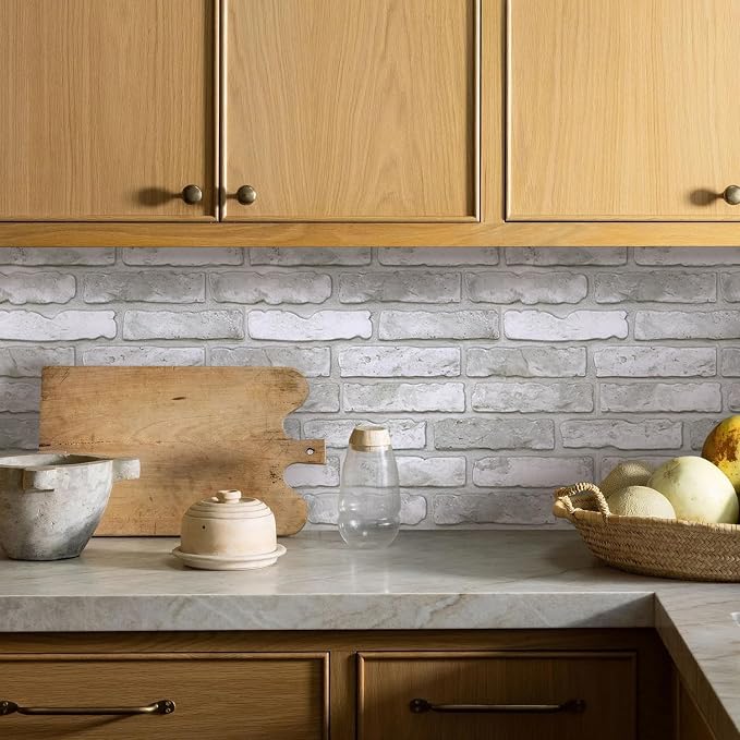 Commomy 3D Peel and Stick Faux Brick Wall Panels | Ultralight Thin PVC Fake Brick Wallpaper Tiles Wall Covering for Home Office,Living Room Quick DIY Wall Decor(12.92 sq.ft) - Image 8