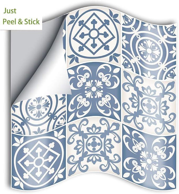 Alwayspon 25 Pcs Self-Adhesive Decal for Home Decor, Peel and Stick Wall Tile Sticker for Kitchen Bathroom, 4x4inch - Image 6