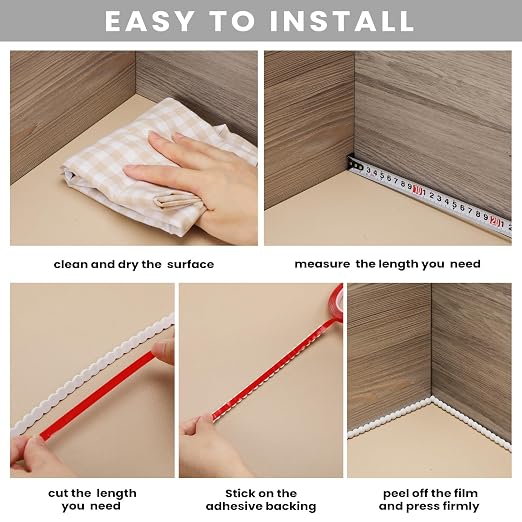 Leinuosen Flexible Bead Molding Trim Peel and Stick White 10ft /8 mm - Image 6