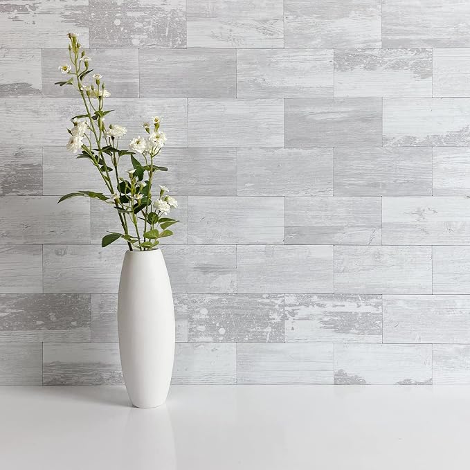 AULIGET 100 Piece Peel and Stick Backsplash PVC Tile, 3 Inch x 6 Inch White Birch Stick on Wall Tiles for Backsplash Kitchen, Bathroom, Laundry Room, Camper, Fireplace - Image 3