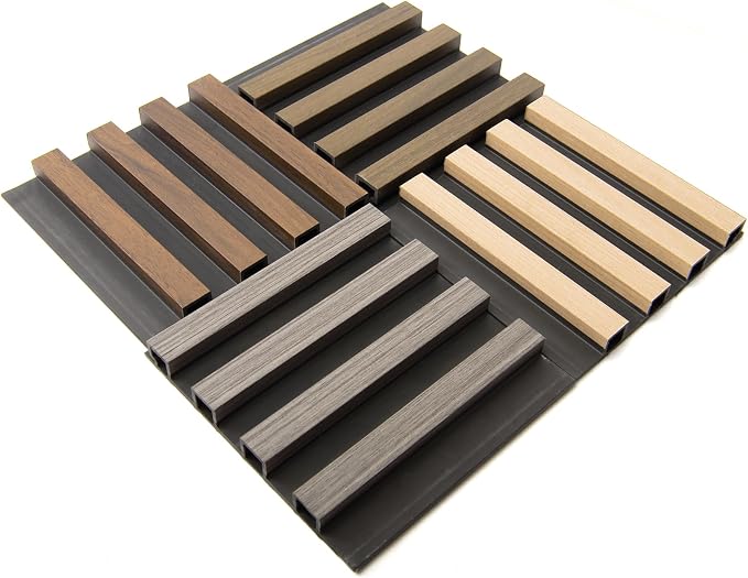Art3d 6 x 6 in WPC 3D Fluted Wood Slat Wall Panel, Sample Packs - 4 Colors | Natural Wood Texture, Weather Resistant, Durable, Easy to Install, Eco-Friendly, Elegant Design, for Living Room, Bedroom - Image 2