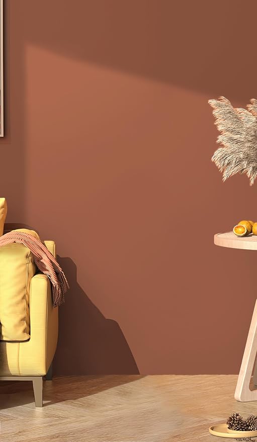 Yasinet Dark Orange Wallpaper Solid Color Contact Paper Dark Orange Self Adhesive Removable Wallpaper for Walls Kitchen Decorative Vinyl Rolls 17.7" X 393.7" - Image 4