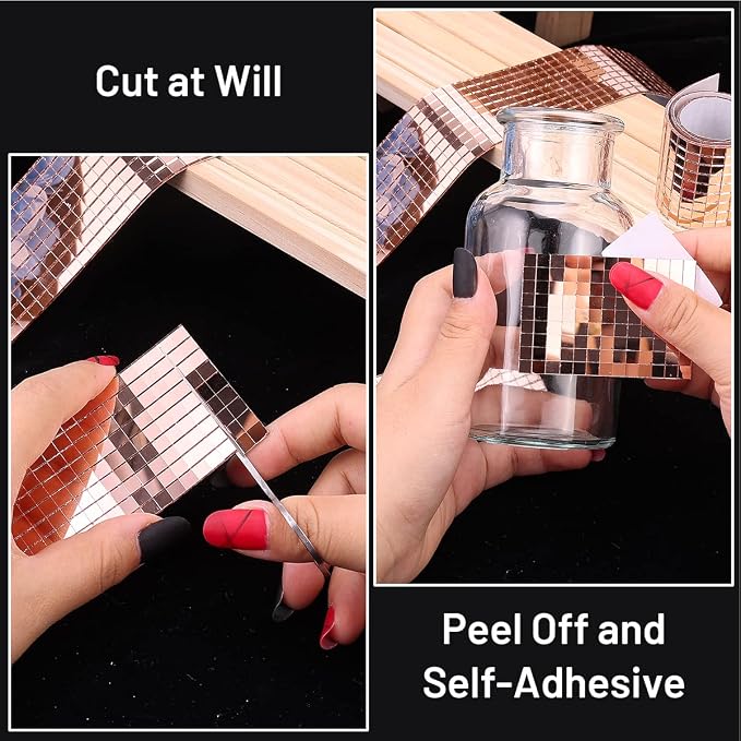 PP OPOUNT 2360 Pieces Self-Adhesive Mosaic Tiles, 5 x 5 mm Disco Tiles - Image 4