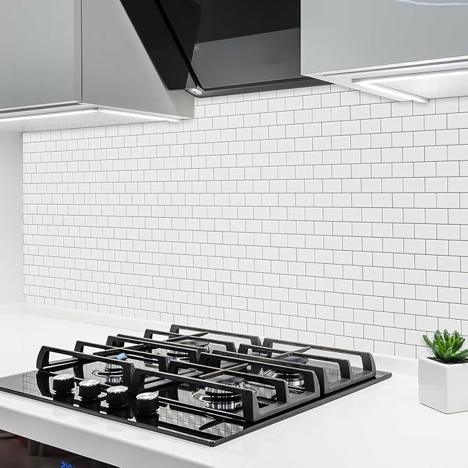 Peel and Stick BacksplashJoysticky 10-Sheet Peel and Stick Backsplash, 12" * 12" Laser Crystal Texture Stick on Tiles Backsplash for Kitchen & Bathroom，Thicker Design Peel and Stick Wall Tiles - Image 2