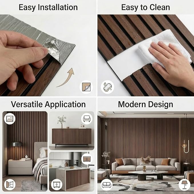 3D Wall Panels Peel and Stick – 15.74" x 118" PVC Faux Texture Wall Covering, Self Adhesive Waterproof DIY Accent Wall for Living Room, Bedroom, Sofa Background & Kitchen Backsplash, Covers 12.9 sq.ft - Image 4