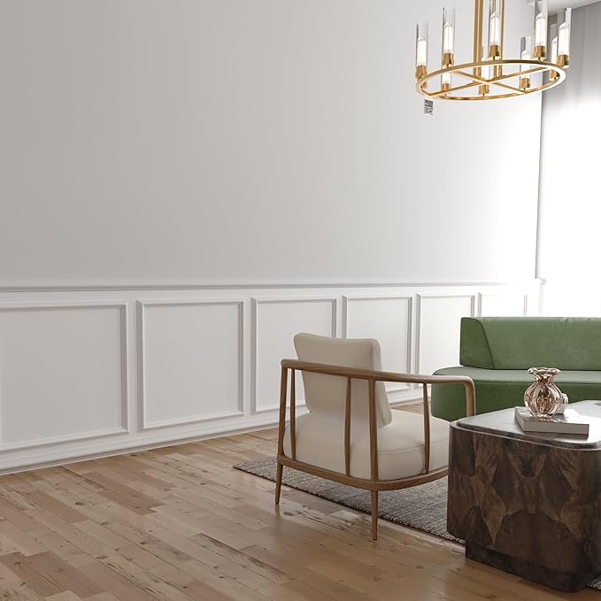 Colingmill Accent Wall Molding Kit Premade Panel,12set,20x20in | Wainscoting Panels, Peel and Stick, Wall Moulding, 3D, White, Pre Cut Picture Frame Trim, for Walls Home Decoration - Image 5