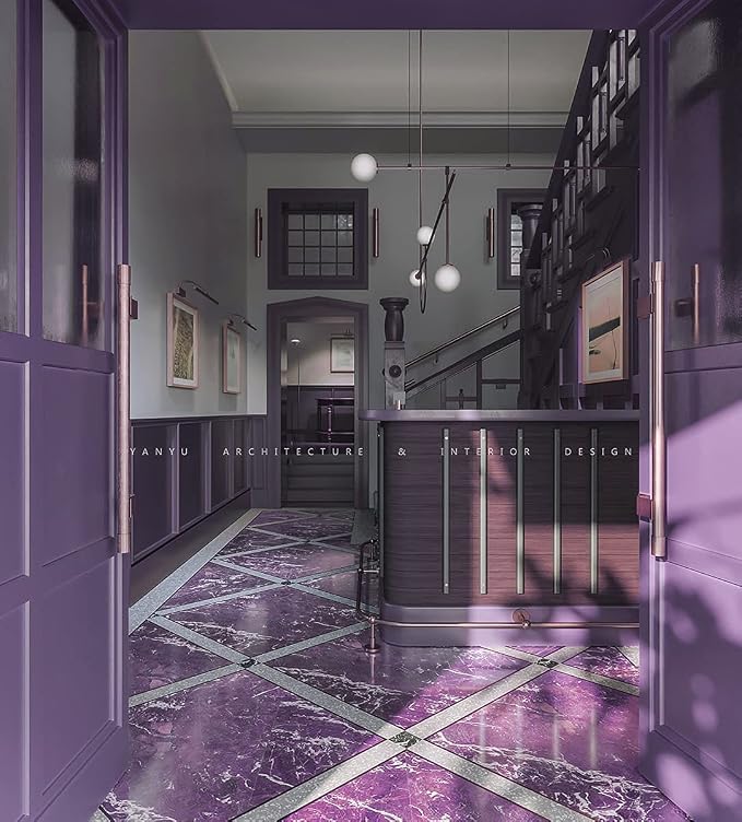 Dimoon 236''x17.7'' Purple Peel and Stick Wallpaper Contact Paper Modern Self Adhesive Wall Paper Removable Renter Friendly Textured Solid Color Shelf Cabinet Vinyl Roll (236''x17.7'',Dark Purple) - Image 6