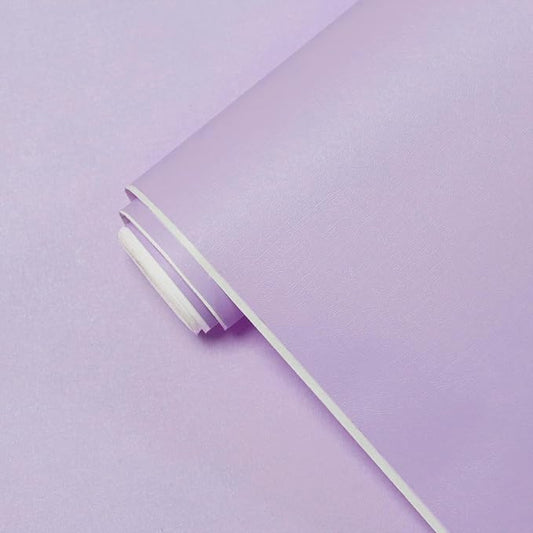Yasinet Purple Wallpaper Solid Color Peel and Stick Wallpaper Purple Contact Paper Waterproof Self Adhesive Wall Paper Removable Decorative for Wall Furniture Covering Cabinet Table Vinyl 17.7" X 118" by Yasinet