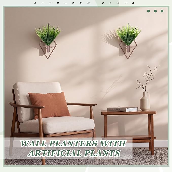 Canlierr 4 Pcs Wall Decor Hanging Planters, Aquatic Plant, Bronze - Image 5