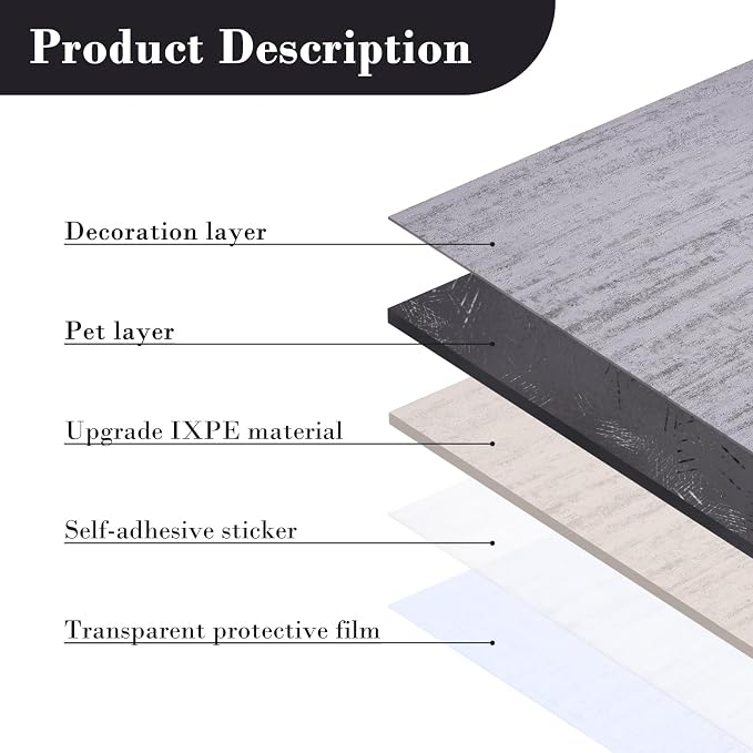 Peel and Stick 3D Wall Panels PVC Gray Faux Travertine Textured 15.7" x 118.1" PVC Self-Adhesive Waterproof Soundproof Removable Thick Wallpaper Wall Coverings for DIY Accent Wall & Ceiling - Image 3