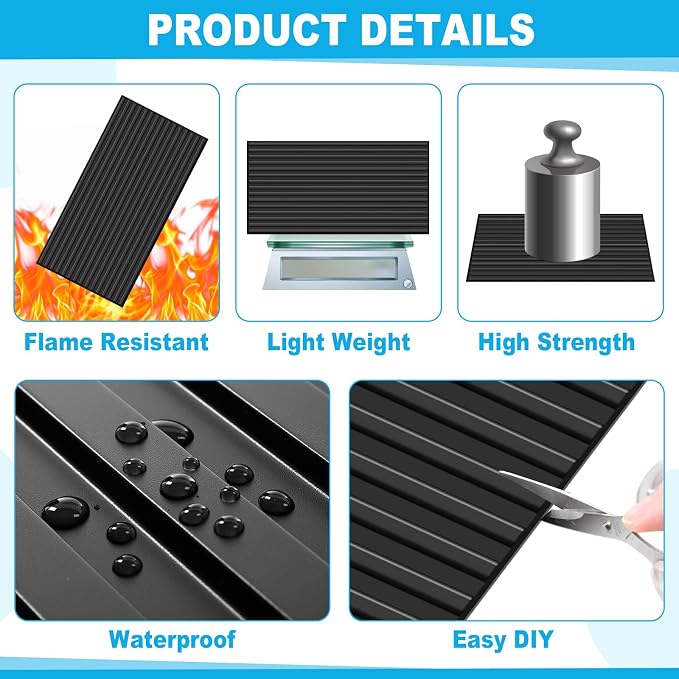 Nuanchu 18 Pack 4x2 FT 3D Slat Wall Panels Large PVC Fluted Panel Decorative Cuttable Glue up Drop Ceiling Tiles for Interior Wall Art Living Room Bedroom Bathroom TV Background Studio(Black) - Image 3