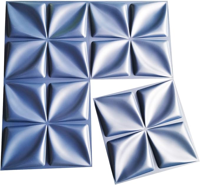 Art3d Navy Blue 3D Wall Panel PVC Flower Design Cover 3 Sq Meter, for Interior Wall Decor in Living Room, Bedroom, Lobby, Office, Shopping Mall - Image 6