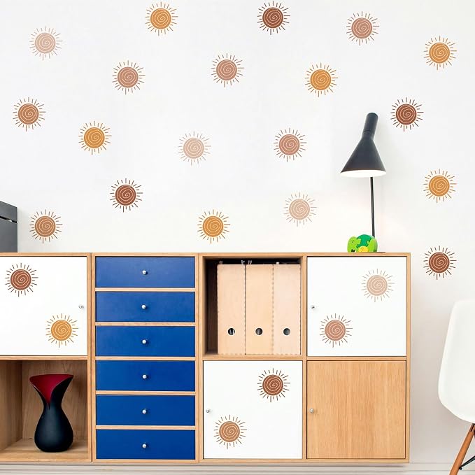 Boho Wall Stickers Girls Bedroom Removable Wall Decals Nursery Kids Room Decor Vinyl Murals DIY Cute Decorations 6 Sheets - Image 5