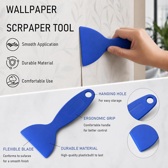 Clay&Fire Peel and Stick Wallpaper Tools, Wallpaper Smoothing Tool Kit 6Pcs | Contact Paper Hanging Vinyl Backsplash Window Film - Image 5