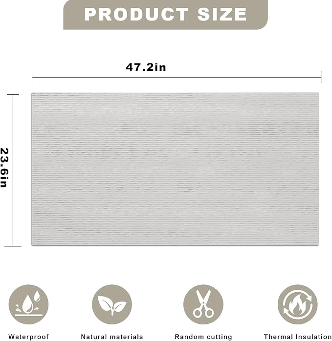 3D Wall Panels - 4PCS 47.2"x23.6" Faux Stone Peel and Stick Wall Covering - MCM Modified Clay Material for Home Art, Accent Brick, Modern Exterior/Interior Decoration, Covering 31 sq.ft - Image 2