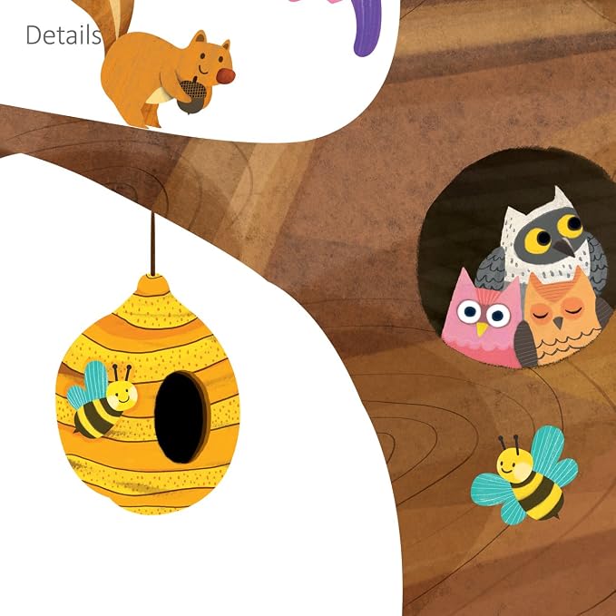DECOWALL DL4-1709 XLarge Giant Tree and Animals Kids Wall Decals Wall Stickers (59x63 inch) Peel and Stick Removable Wall Stickers for Kids Nursery Bedroom Living Room - Image 4