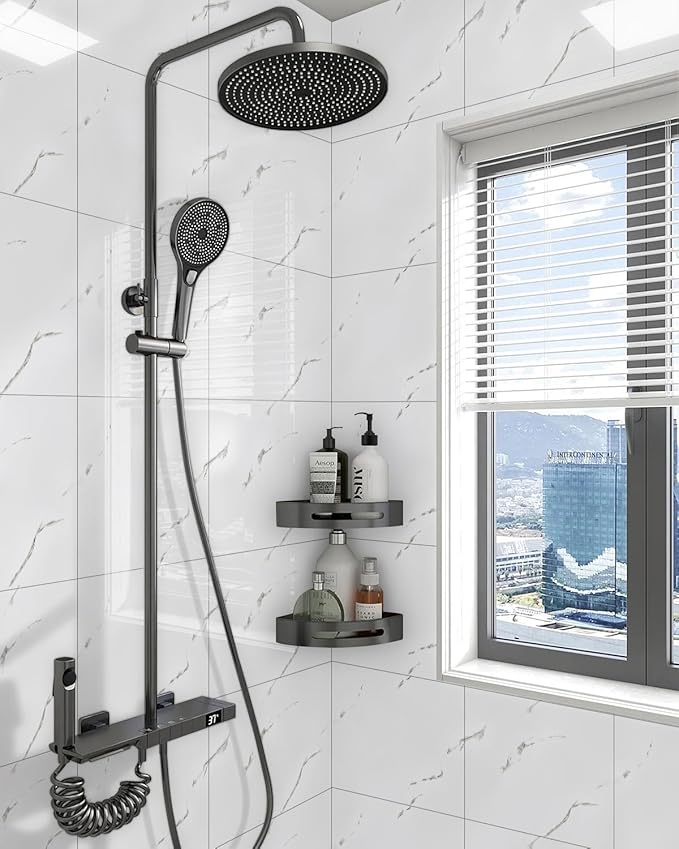 WADILE 10PC Peel and Stick Waterproof Wall Panels 11.8 x 11.8 White | Marble look, Self adhesive, PVC Panels, Lightweight Foam Wall Panels, Bathroom, Kitchen, Not Real Tile - Image 4
