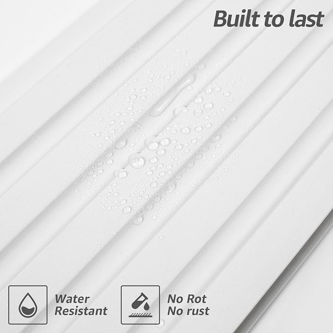 Art3d 48 x 6 in WPC Wood Slat Wall Panels, 3D Wall Accents, 16-Pack, White | Real Wood Grain, Durable, Water Resistant, Wear-Resistant, No Emission, Eco-Friendly, Easy to Care, for Living Room, Bedroom - Image 8