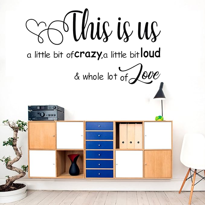 Wall Stickers, Family Letter Quote Water, Proof Home Decor Wall Sticker, Removable Vinyl Decal Art Mural for Living Room Bedroom-This is Us by SUPANT