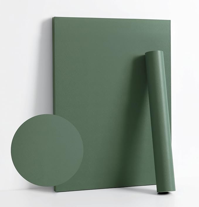Dimoon 394''x23.6'' Green Peel and Stick Wallpaper Contact Paper Modern Self Adhesive Wall Paper Removable Renter Friendly Textured Solid Color Shelf Cabinet Vinyl Roll (394''x23.6'',Dark Green) by DIYYOURMOON
