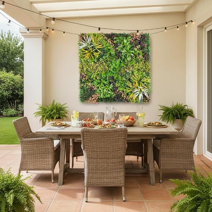 40" x 20" Artificial Grass Wall Panels - UV Anti Greenery Hedge Wall Decor | Lifelike Grass Wall Backdrop, Maintenance Free Privacy Screen Fence for Balcony Garden, Indoor Outdoor Green Grass Wall - Image 5