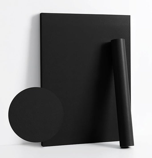 Dimoon 236''x17.7'' Black Peel and Stick Wallpaper Contact Paper Modern Self Adhesive Wall Paper Removable Renter Friendly Textured Solid Color Shelf Cabinet Vinyl Roll (236''x17.7'',Black) by DIYYOURMOON