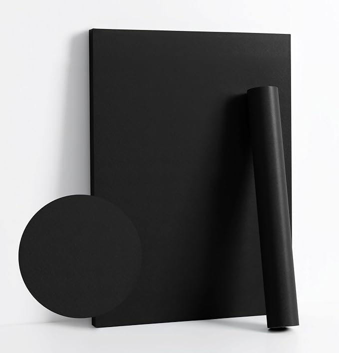 Dimoon 394''x17.7'' Black Peel and Stick Wallpaper Contact Paper Modern Self Adhesive Wall Paper Removable Renter Friendly Textured Solid Color Shelf Cabinet Vinyl Roll (394''x17.7'',Black) by DIYYOURMOON