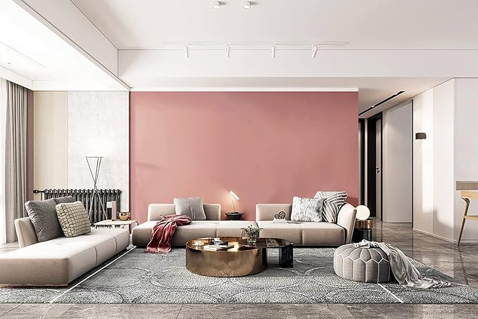 Dimoon 394''x17.7'' Pink Peel and Stick Wallpaper Contact Paper Modern Self Adhesive Wall Paper Removable Renter Friendly Textured Solid Color Shelf Cabinet Vinyl Roll (394''x17.7'',Rose Pink) - Image 7