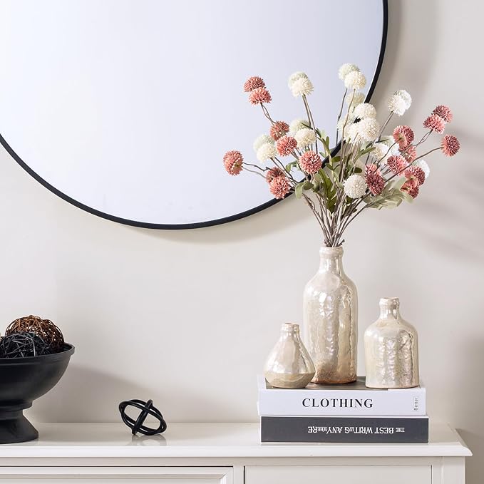 Ceramic Vase Set of 3, Decorative Vases Home Decor Modern Neutral Flower Pampass Boho Vase for Living Room, Table, Mantel, Entryway, Bookshelf, Kitchen, Bedroom, Bathroom - White - Image 9
