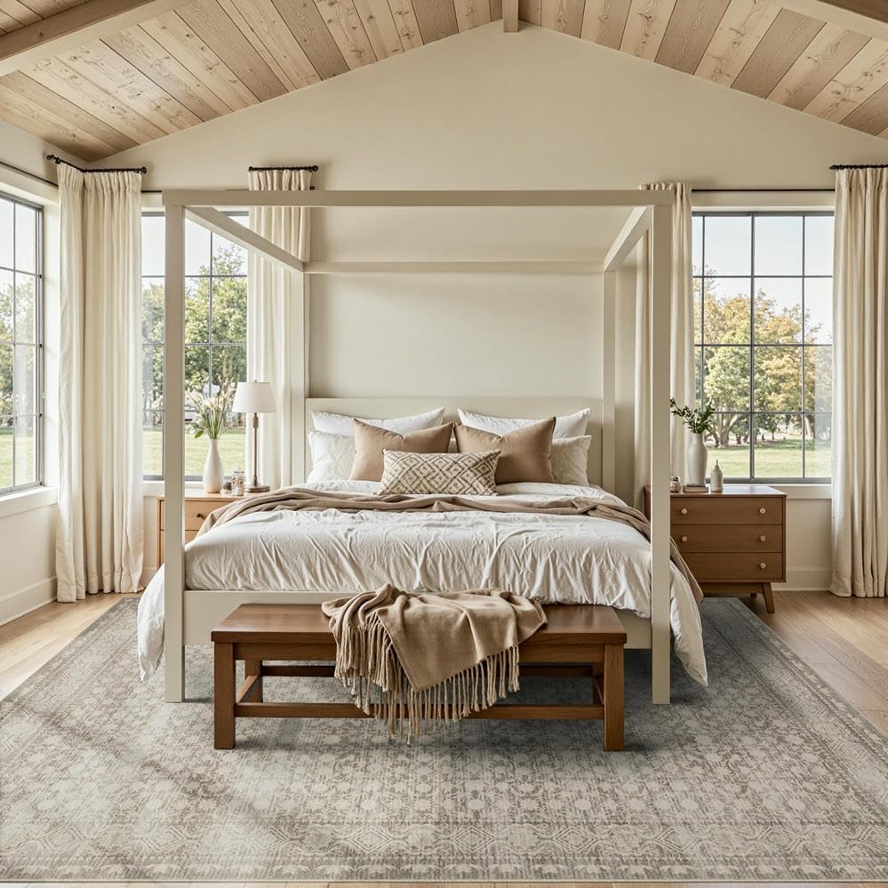 Rugxara 8x10 Area Rugs,Neutral Large Rugs for Living Room(Neutral Beige) - Image 2