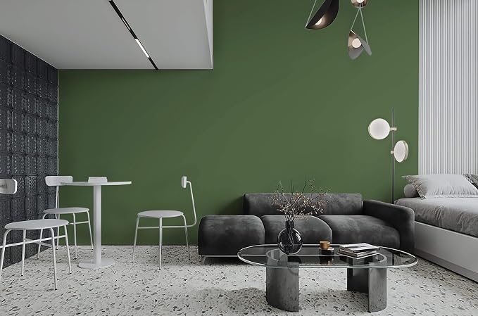 Dimoon 590''x15.7'' Green Skin Peel and Stick Wallpaper Contact Paper Modern Self Adhesive Wall Paper Removable Renter Friendly Textured Solid Color Vinyl Roll (590''x15.7'',Dark Green Skin) - Image 8