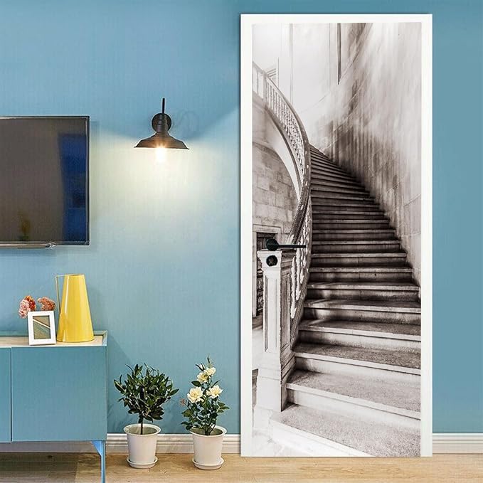 TUOKING Door Sticker,Peel and Stick Removable Vinyl Door Decals | Wallpaper Waterproof Self-Adhesive Mural for Home Decor,Wall Covers Poster,30.3" W x 78.7" L, Set of 2 Sheets - Image 7