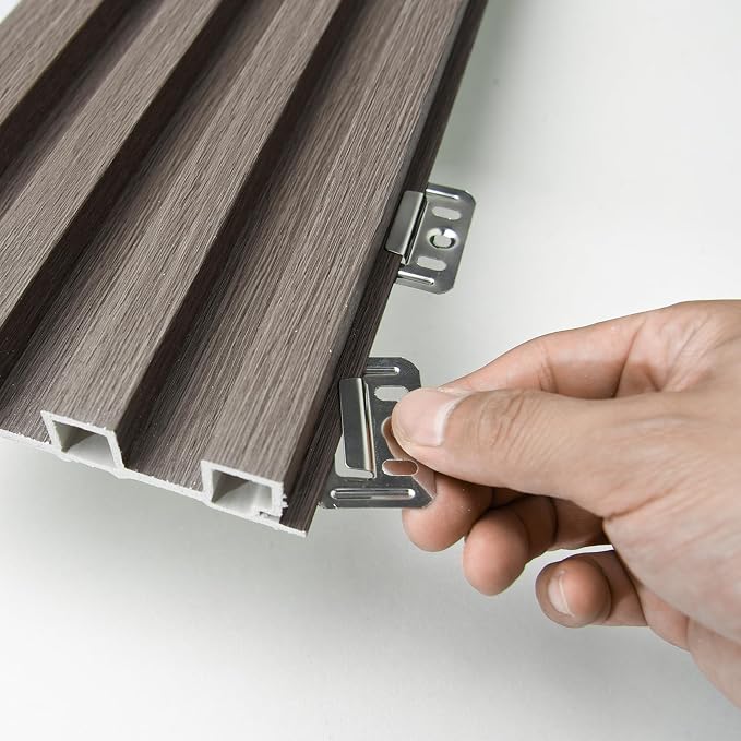 Art3d 96 x 6 in WPC Slat Wall Paneling for Interior Decor, 8-Pack, Grey Oak | Fluted Design, Durable, Moisture Resistant, Cleanable, Easy to Install, Eco-Friendly, for Living Room, Bedroom or Office - Image 4