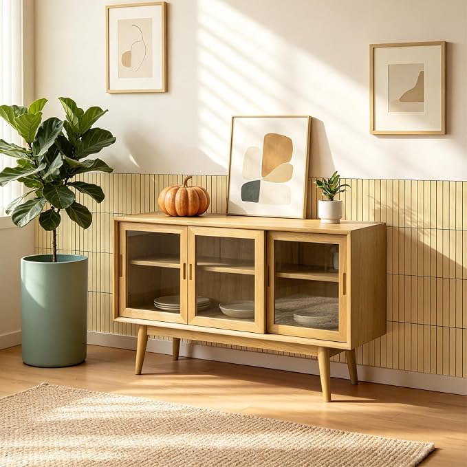 CUCOS Wood Slat Wall Panels Peel and Stick 12"x12" | Self Adhesive PVC Wall Panels for Accent Wall, Waterproof Wall Decor for Living Room Bedroom Office, Light Brown - Image 5