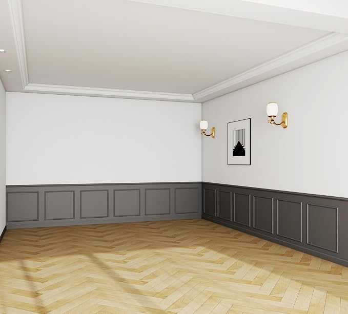 Colingmill Accent Wall Molding Kit Premade Panel,12set,20x20in | Wainscoting Panels, Peel and Stick, Wall Moulding, 3D, White, Pre Cut Picture Frame Trim, for Walls Home Decoration - Image 4
