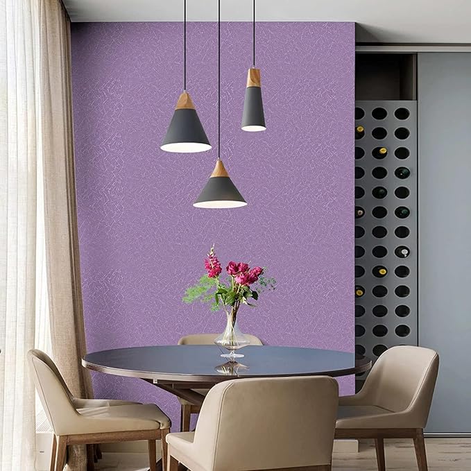 Purple Peel and Stick Self Adhesive Wallpaper Countertop Contact Paper | Removable Embossed Silk Waterproof Bathroom Wallpaper 15.7" X 118" Kitchen Vinyl Wrap for Cabinet Shelf Liner Paper - Image 4