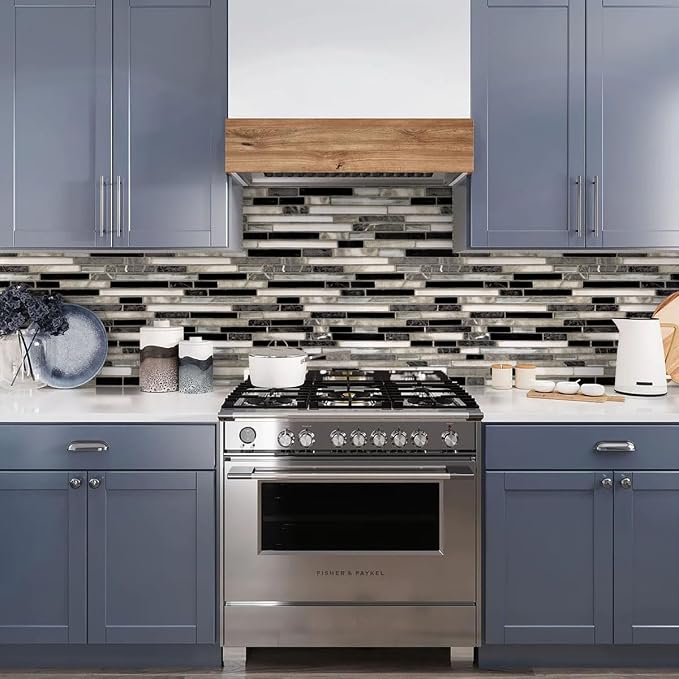 Livebor Backsplash Peel and Stick Wallpaper Kitchen Wallpaper17.7” x 118.1” | Kitchen Contact Paper Peel and Stick Wallpaper Backsplash Wallpaper Countertops Waterproof Wall Paper for Bathroom Tile Vinyl - Image 4
