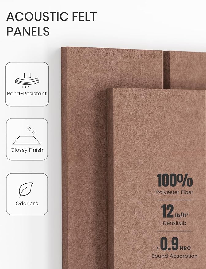 Fluxynara 48" x 36" Large Felt Bulletin Board, Terracotta | 12 Pack Cork Board Alternative with 60 Safe Adhesive Tabs, Pin Boards for Wall Decor, Home, Office, Classroom,Dorm - Image 5