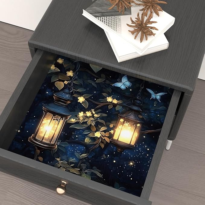 Laatse Dark Floral Black Forest Wallpaper Peel and Stick 17.5''x118'' | Self Adhesive/Removable/Waterproof/Thick Vinyl Contact Paper for Bathroom Bedroom Shelf Cabinet Drawer,Prepasted,Easy Peel - Image 4