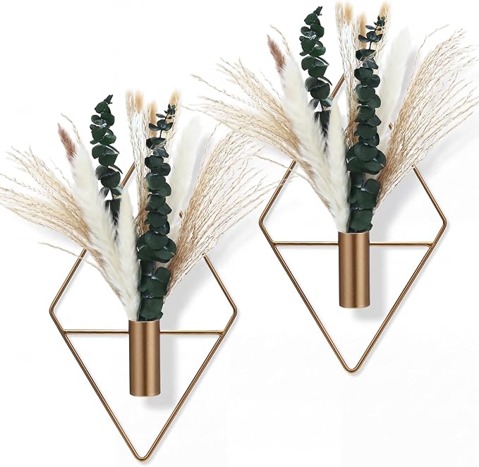 Canlierr 4 Pcs Wall Decor Hanging Planters, Mixed Plants, Antique Bronze by Canlierr