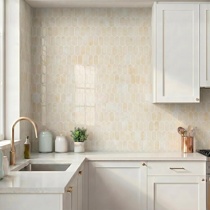 Arttown Peel and Stick 3D Wall Backsplash, 10-Sheet, 12" × 12" Hexagon | Subway Tile Self Adhesive Thicker Design Wall Tiles Panel Wallpaper for Kitchen Bathroom Balcony - Image 2