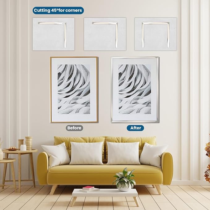 9.8 Ft Peel and Stick Molding Trim, Waterproof Decorative Strip - Image 4
