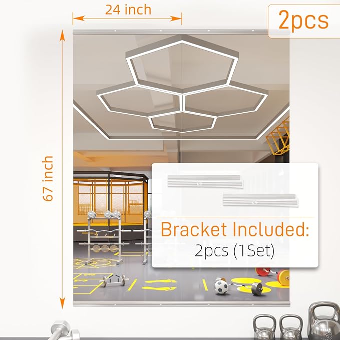pertetey 63 x 24 in Home Gym Mirrors, Frameless, 2-Pack - Image 6