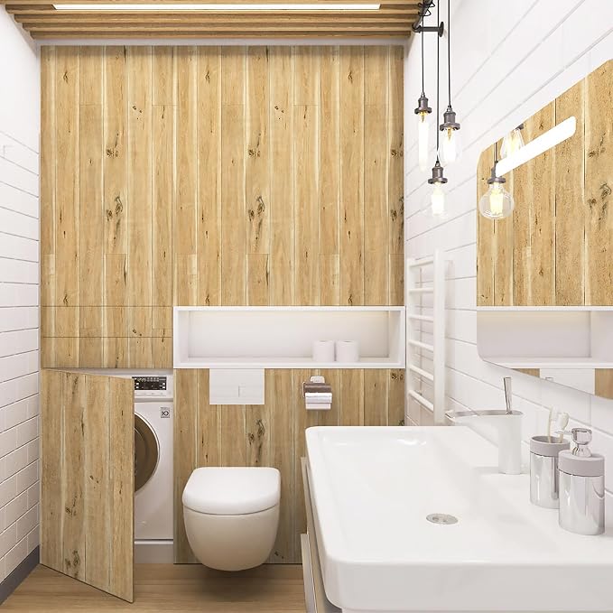 Yun-aeon Realistic Wood Peel and Stick Wallpaper 17.7"x300" Contact Paper Wood Grain Self-Adhesive Film Waterproof & Removable Wallpaper Decorative Vinyl for Kitchen Countertops Cabinets - Image 5
