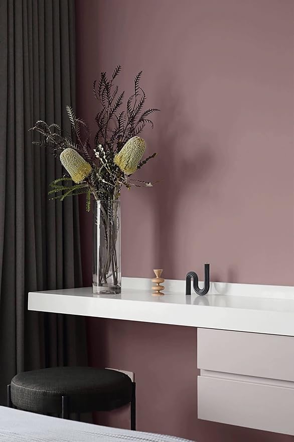 Dimoon 110''x17.7'' Pink Peel and Stick Wallpaper Contact Paper Modern Self Adhesive Wall Paper Removable Renter Friendly Textured Solid Color Shelf Cabinet Vinyl Roll (110''x17.7'',Grey Pink) - Image 3