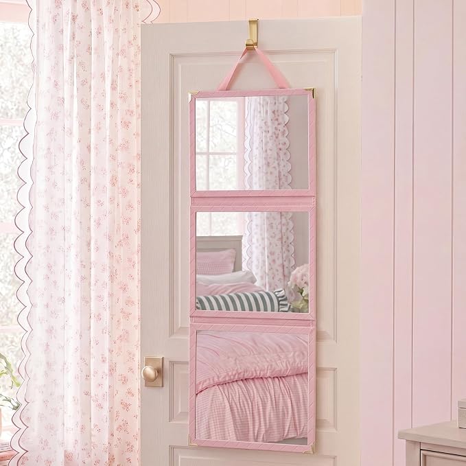 Bucherry 33x13'' Full Length Dorm Classroom Mirror Foldable Hanging Mirror by Bucherry