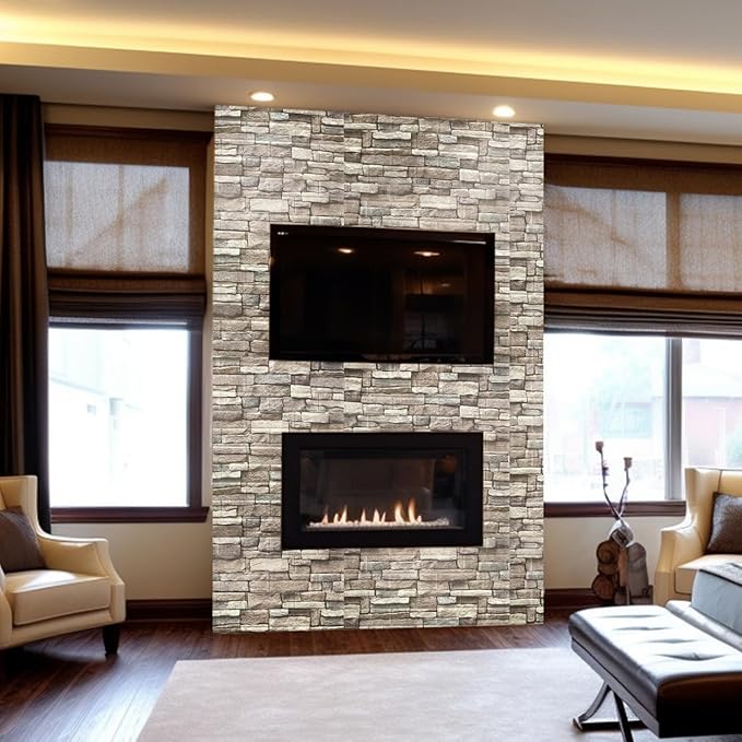 Yutianli 20PSC 3D Wall Panels Peel and Stick Faux Brick Wall Panels Self-Adhesive 3D Brick Wallpaper Foam Stone Wall Panel - Image 5