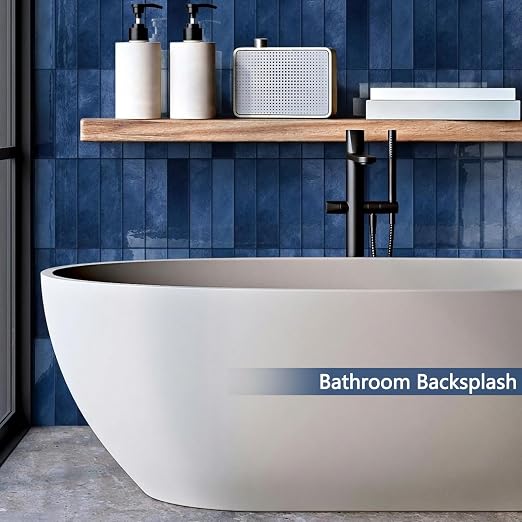 10 Sheets Upgraded Thicker Design Subway Tile Peel and Stick Backsplash | 12”×12”Self Adhesive Wall Tiles Stick on Back Splash for Kitchen,Bathroom,Camper(Blue) - Image 8