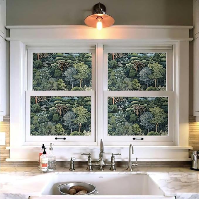 18"x236" Nature Forest Trees Rivers Peel and Stick Self Adhesive Wallpaper Removable Contact Paper Stick on Easy Peel Off Wall Paper for Kitchen Bedroom Bathroom Renter - Image 4