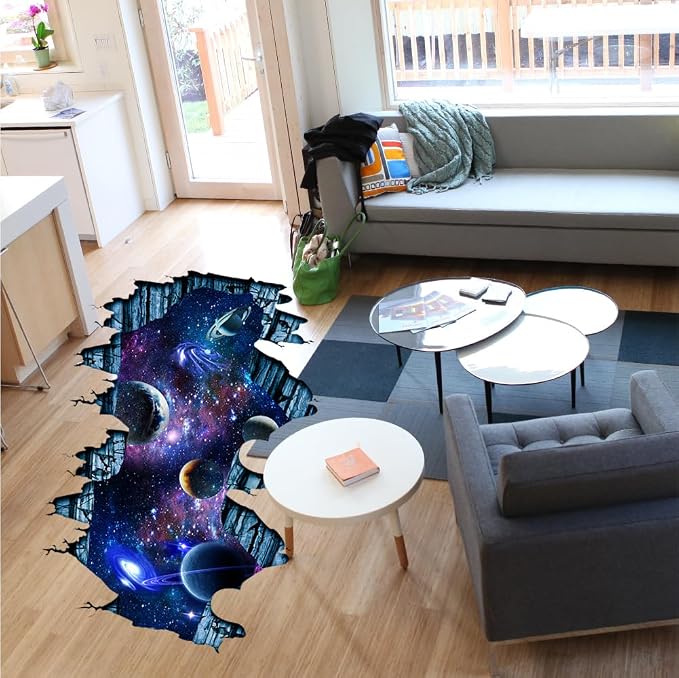 Quanhaigou Galaxy Wall Sticker,Space Wall Decal,Planet Wallpaper Decoration Decor - Image 2